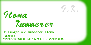 ilona kummerer business card